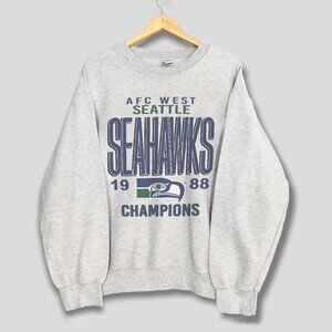 Vintage Seattle Seahawks 1988 AFC West Football Sweatshirt, Retro NFL Shirt Tee